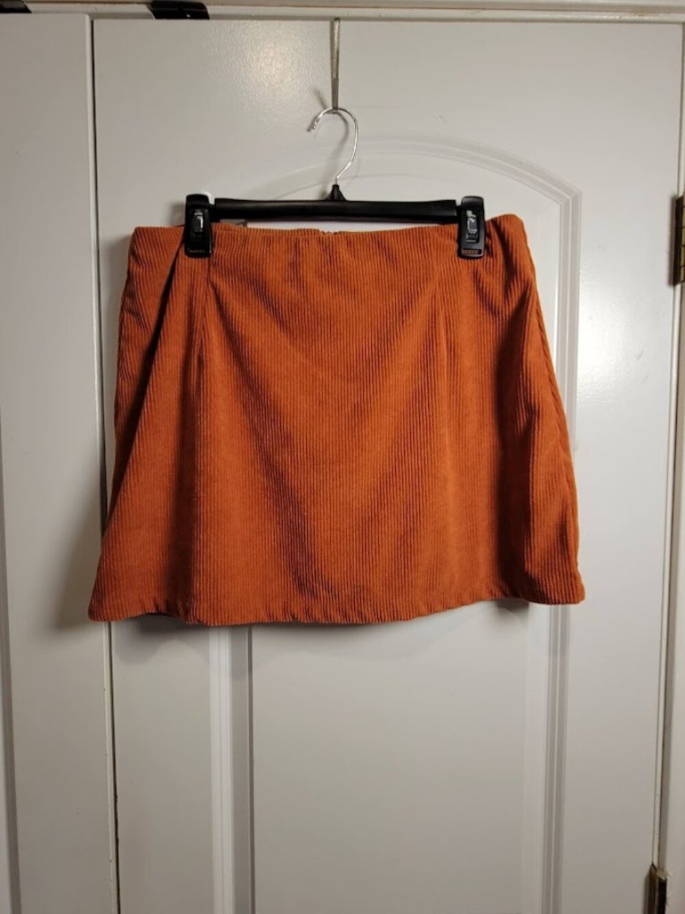 Halara Women’s corduroy Rust Ribbed Skort Size Large Regular Built-In Shorts